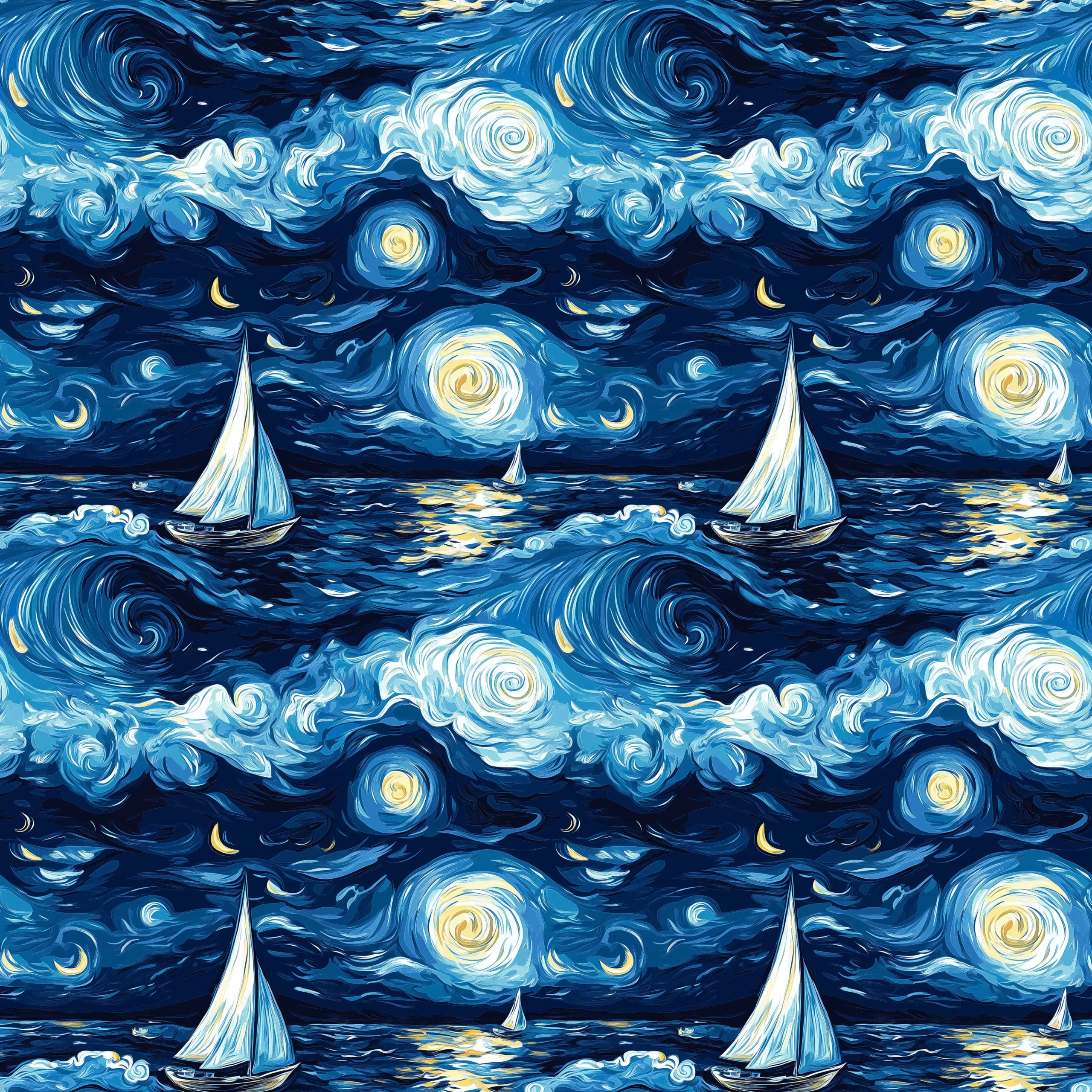 Starry Sails Jersey Fabric £16.50pm - Image 6
