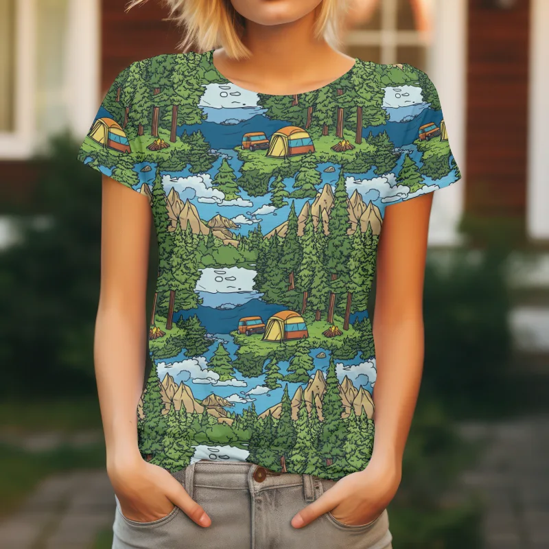 Blue Camping Jersey Fabric £16.50pm 8 Blue Camping Jersey Fabric £16.50pm - Image 5