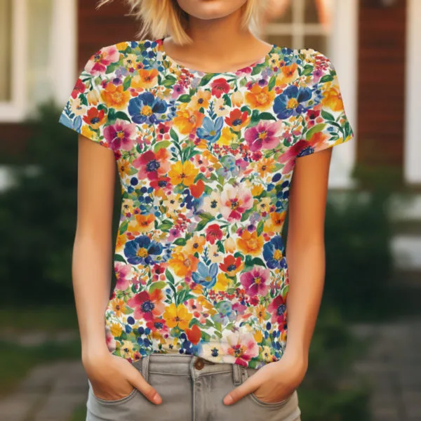 PREORDER due April 2025 Sunshine Flowers Jersey Fabric £16.50pm - Image 4