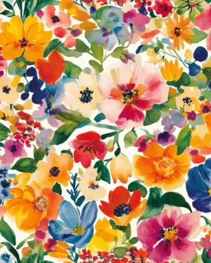 PREORDER due April 2025 Sunshine Flowers Jersey Fabric £16.50pm