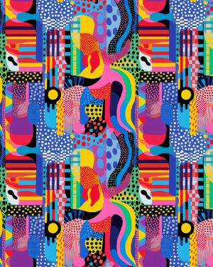 PREORDER due April 2025 Funky Abstract Jersey Fabric £16.50pm