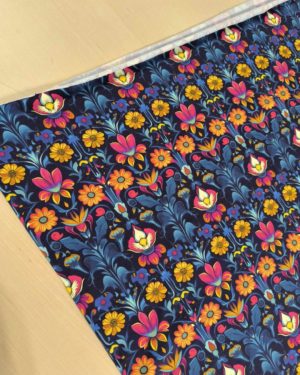 Symmetrical Flower French Terry Fabric £18pm