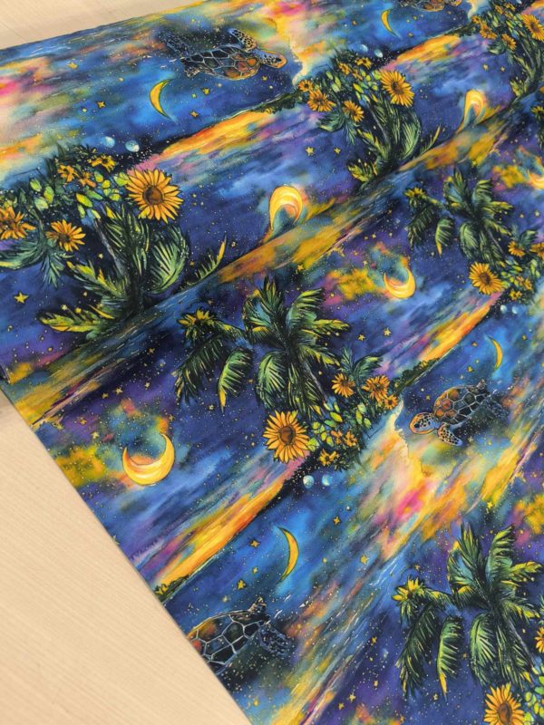 Tropical Turtle Jersey Fabric £16.50pm - Image 6