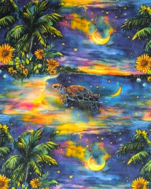 Tropical Turtle Jersey Fabric £16.50pm