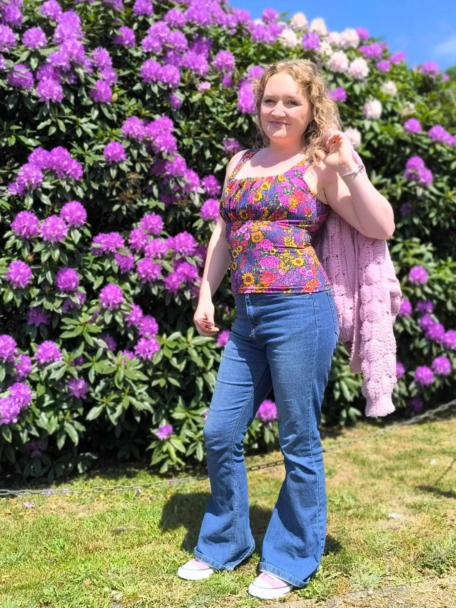 1.4m Piece Flower Medley Jersey Fabric - Image 5