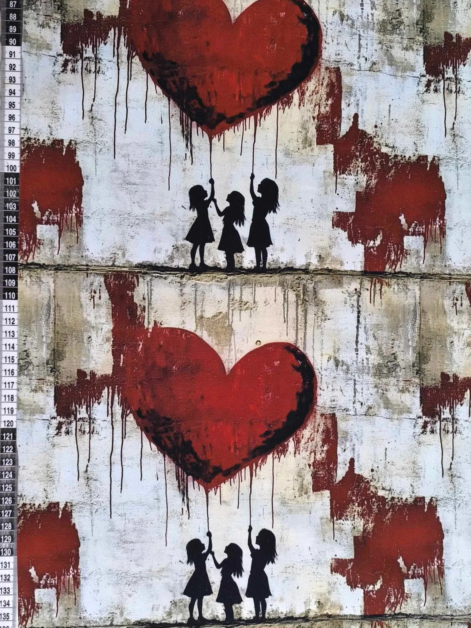 Banksy Balloon Girls Jersey Fabric £16.50pm 5 Banksy Balloon Girls Jersey Fabric £16.50pm - Image 2