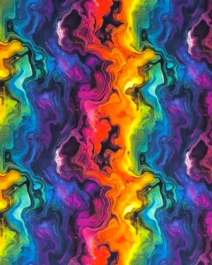 Rainbow Geode Jersey Fabric £16.50pm