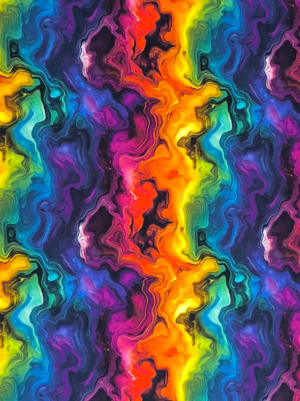 Rainbow Geode Jersey Fabric £16.50pm