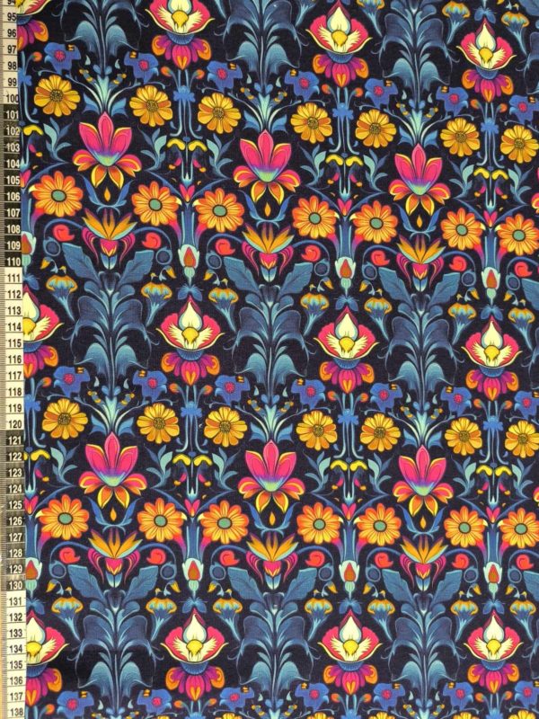 Symmetrical Flower French Terry Fabric £18pm - Image 2