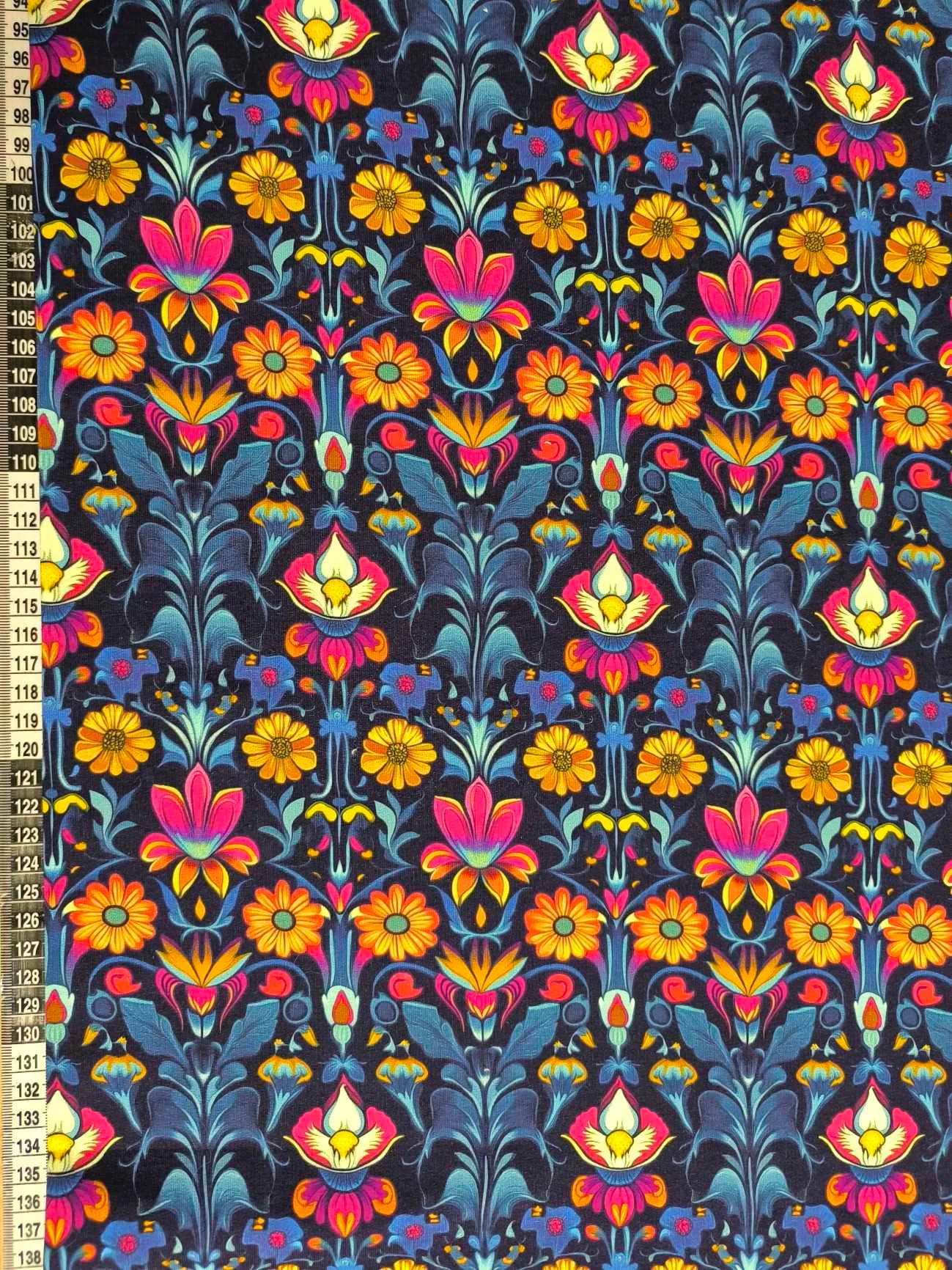 Symmetrical Flower French Terry Fabric £18pm - Image 2