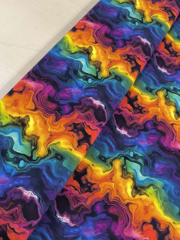 Rainbow Geode Jersey Fabric £16.50pm - Image 4