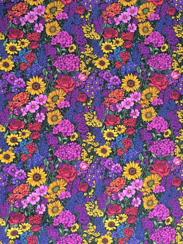 PREORDER Due July 2025 Flower Medley Jersey Fabric £16.50pm - Image 9