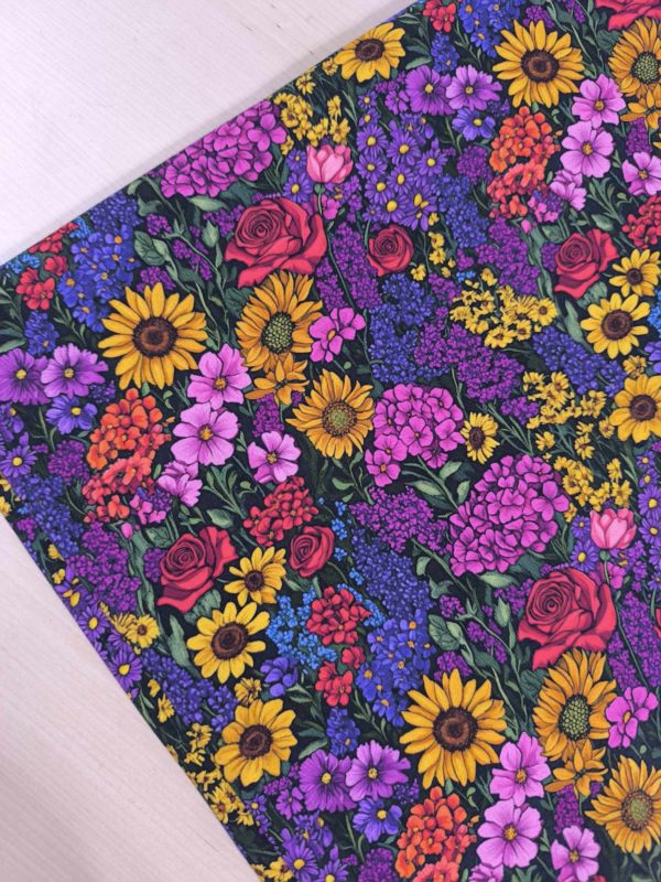 PREORDER Due July 2025 Flower Medley Jersey Fabric £16.50pm