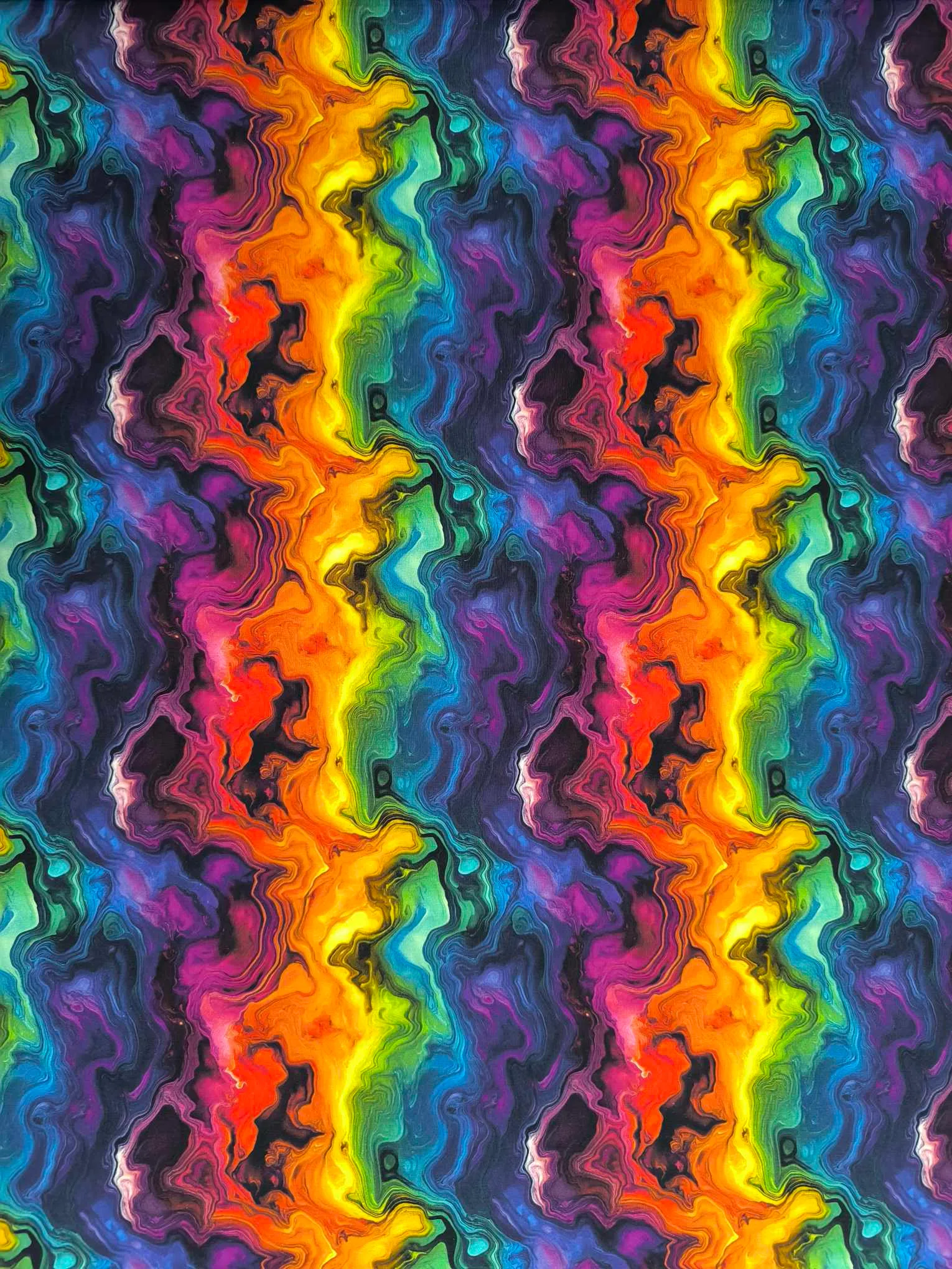 0.75m Piece Rainbow Geode Jersey Fabric - Image 5
