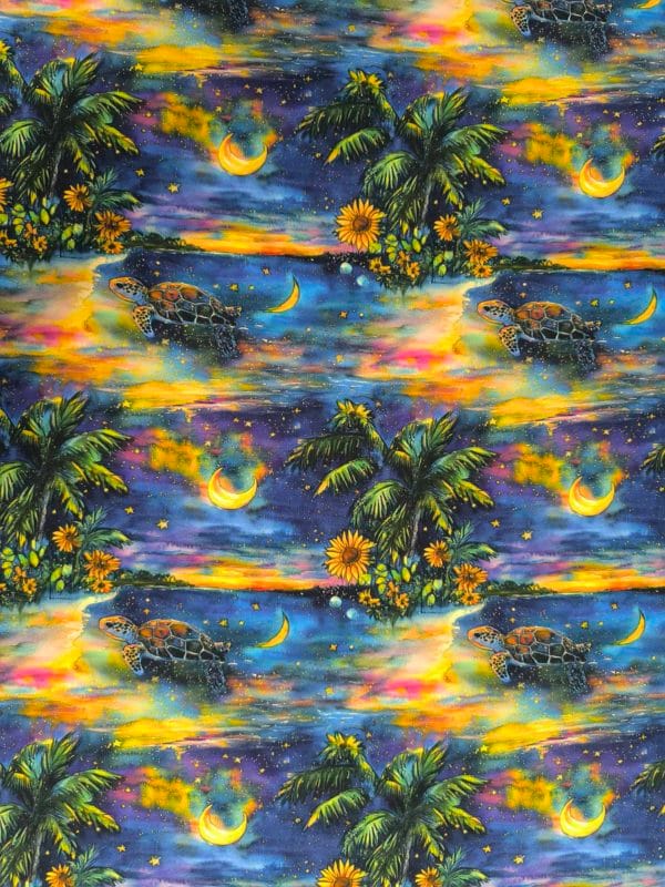 Tropical Turtle Jersey Fabric £16.50pm - Image 4