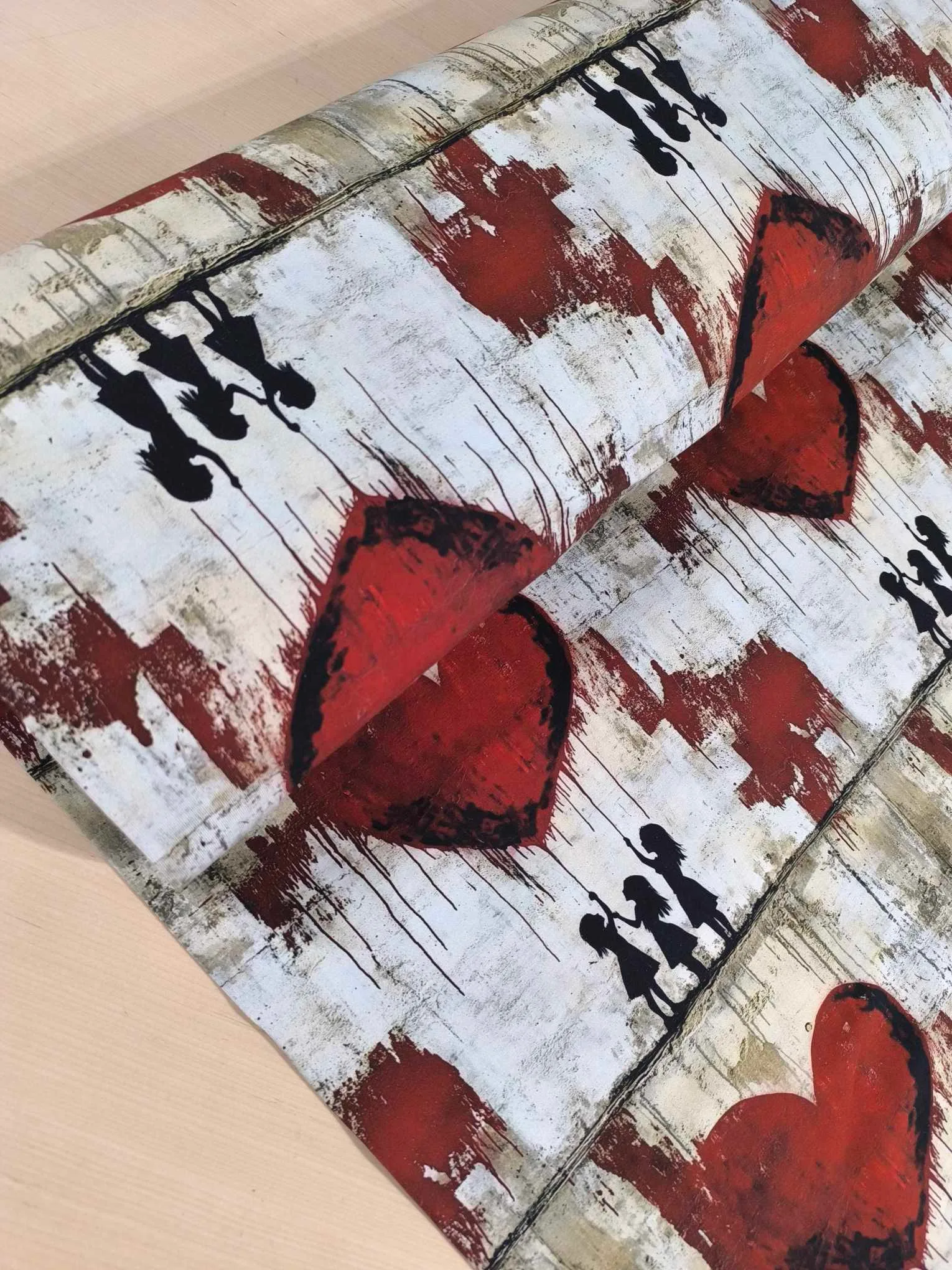 Banksy Balloon Girls Jersey Fabric £16.50pm 6 Banksy Balloon Girls Jersey Fabric £16.50pm - Image 3