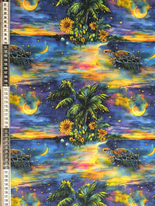 Tropical Turtle Jersey Fabric £16.50pm - Image 2