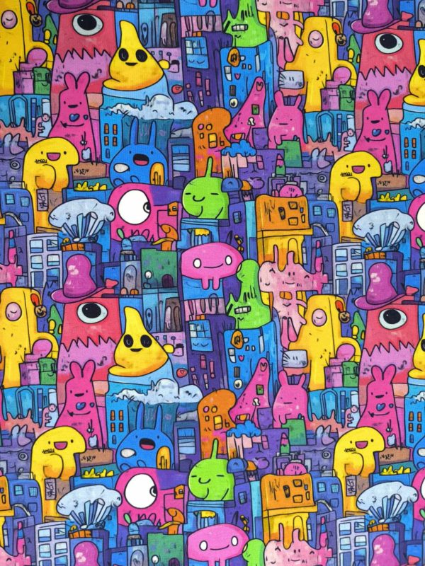 City Monsters Jersey Fabric £16.50pm