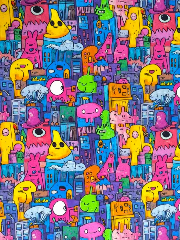 City Monsters Jersey Fabric £16.50pm