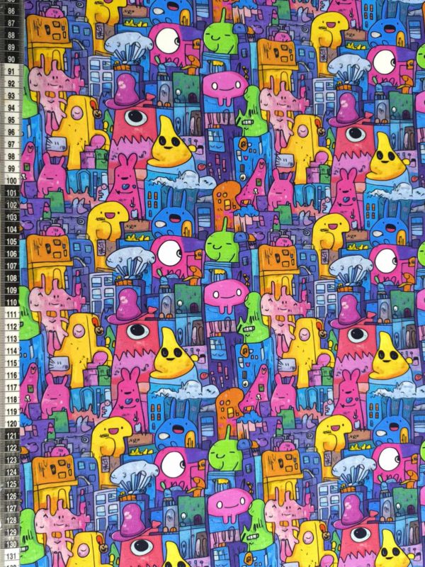 City Monsters Jersey Fabric £16.50pm - Image 2