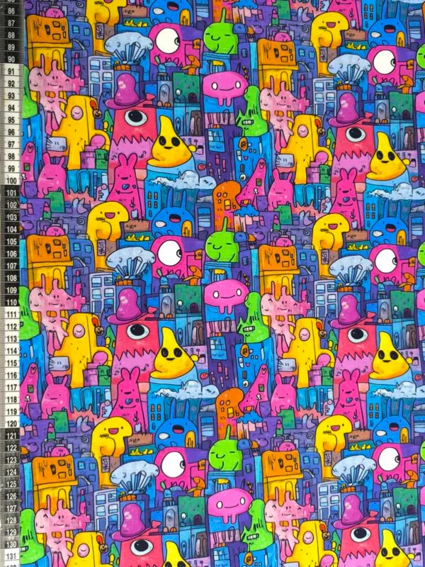 City Monsters Jersey Fabric £16.50pm - Image 2