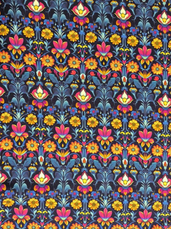 Symmetrical Flower French Terry Fabric £18pm - Image 3