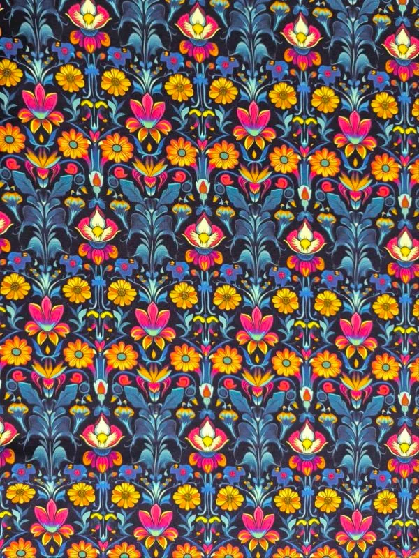 Symmetrical Flower French Terry Fabric £18pm - Image 3