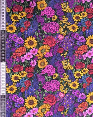 Flower Medley Jersey Fabric £16.50pm