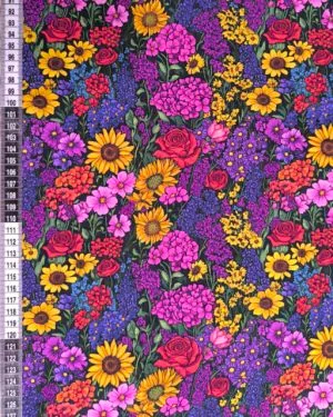Flower Medley Jersey Fabric £16.50pm