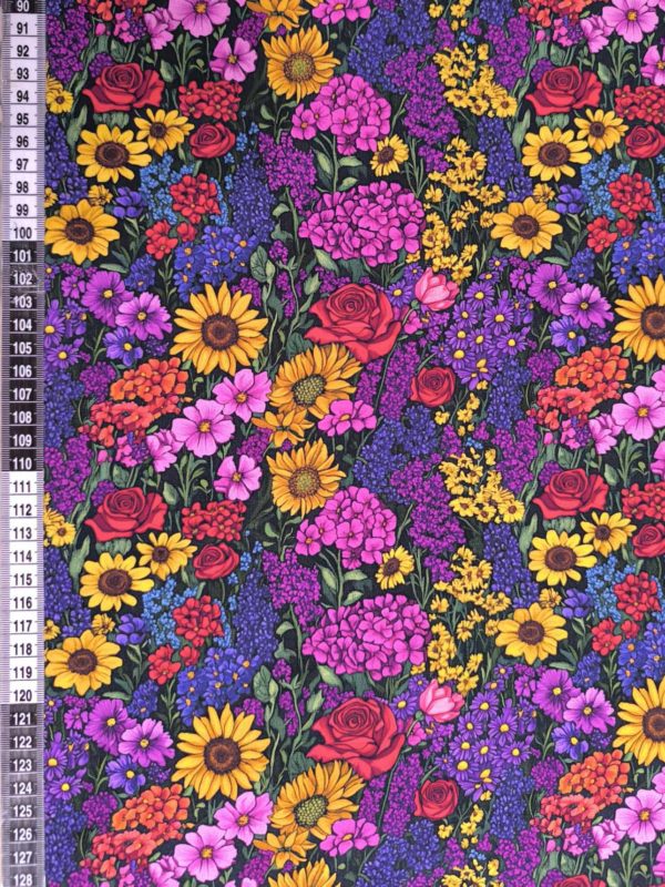 PREORDER Due July 2025 Flower Medley Jersey Fabric £16.50pm - Image 2