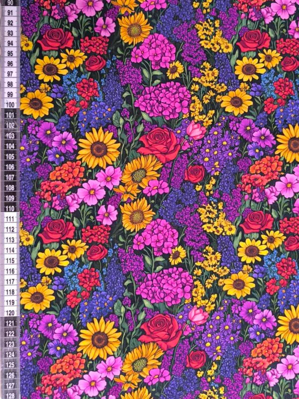 Flower Medley Jersey Fabric £16.50pm - Image 2