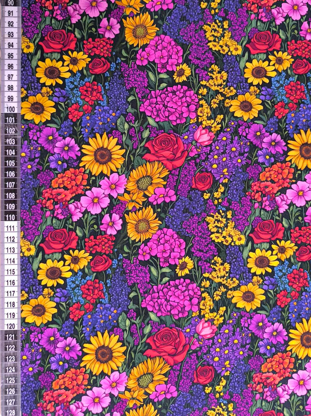 1.4m Piece Flower Medley Jersey Fabric - Image 2