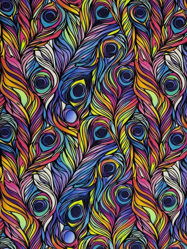 Peacock Swirls Jersey Fabric £16.50pm - Image 3