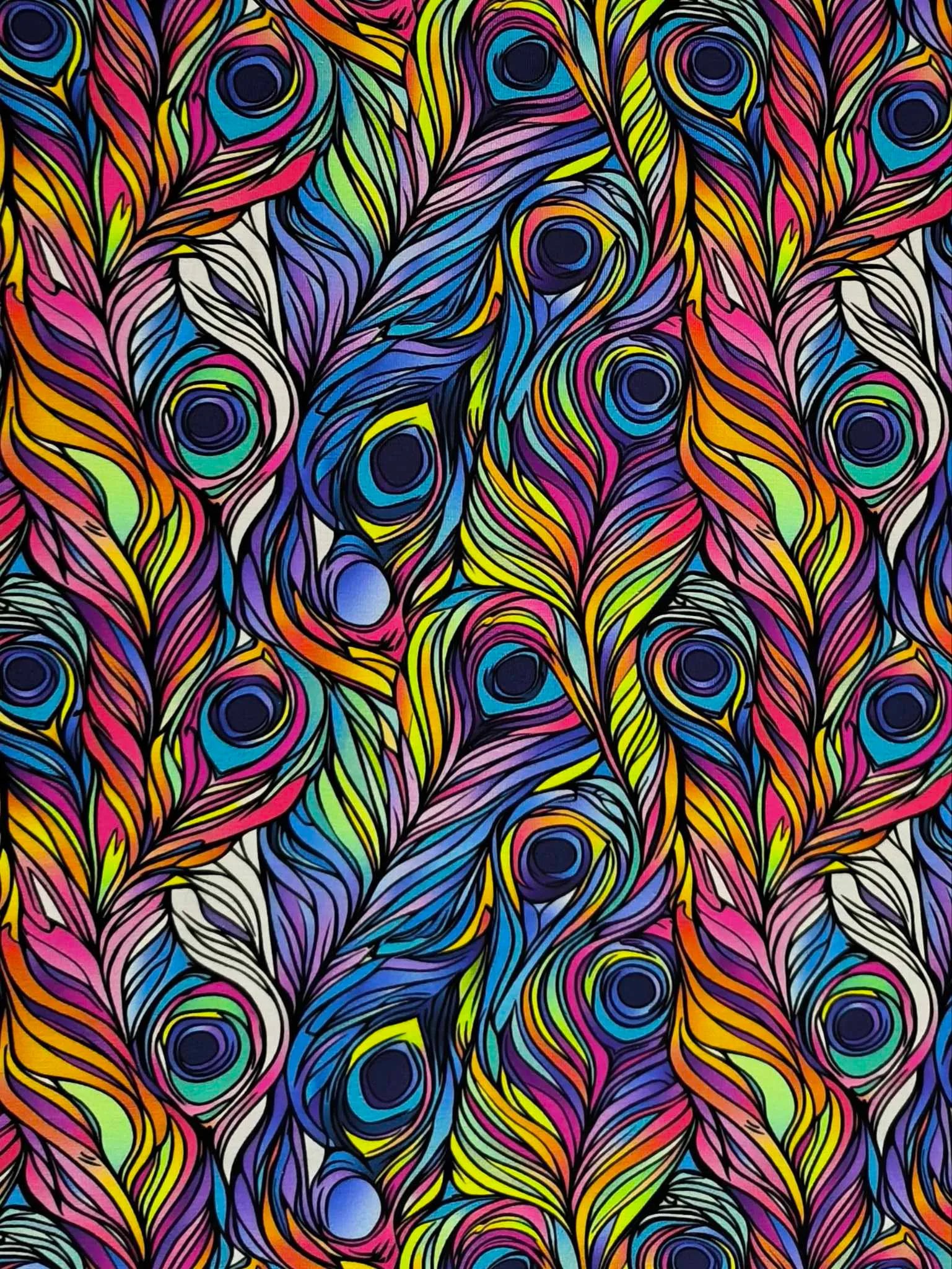 Peacock Swirls Jersey Fabric £16.50pm - Image 3