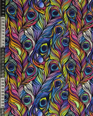 Peacock Swirls Jersey Fabric £16.50pm