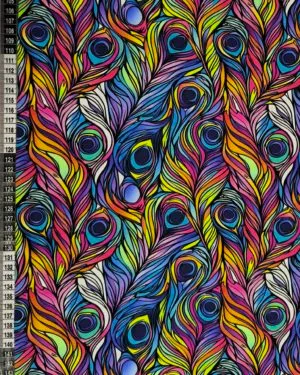 Peacock Swirls Jersey Fabric £16.50pm