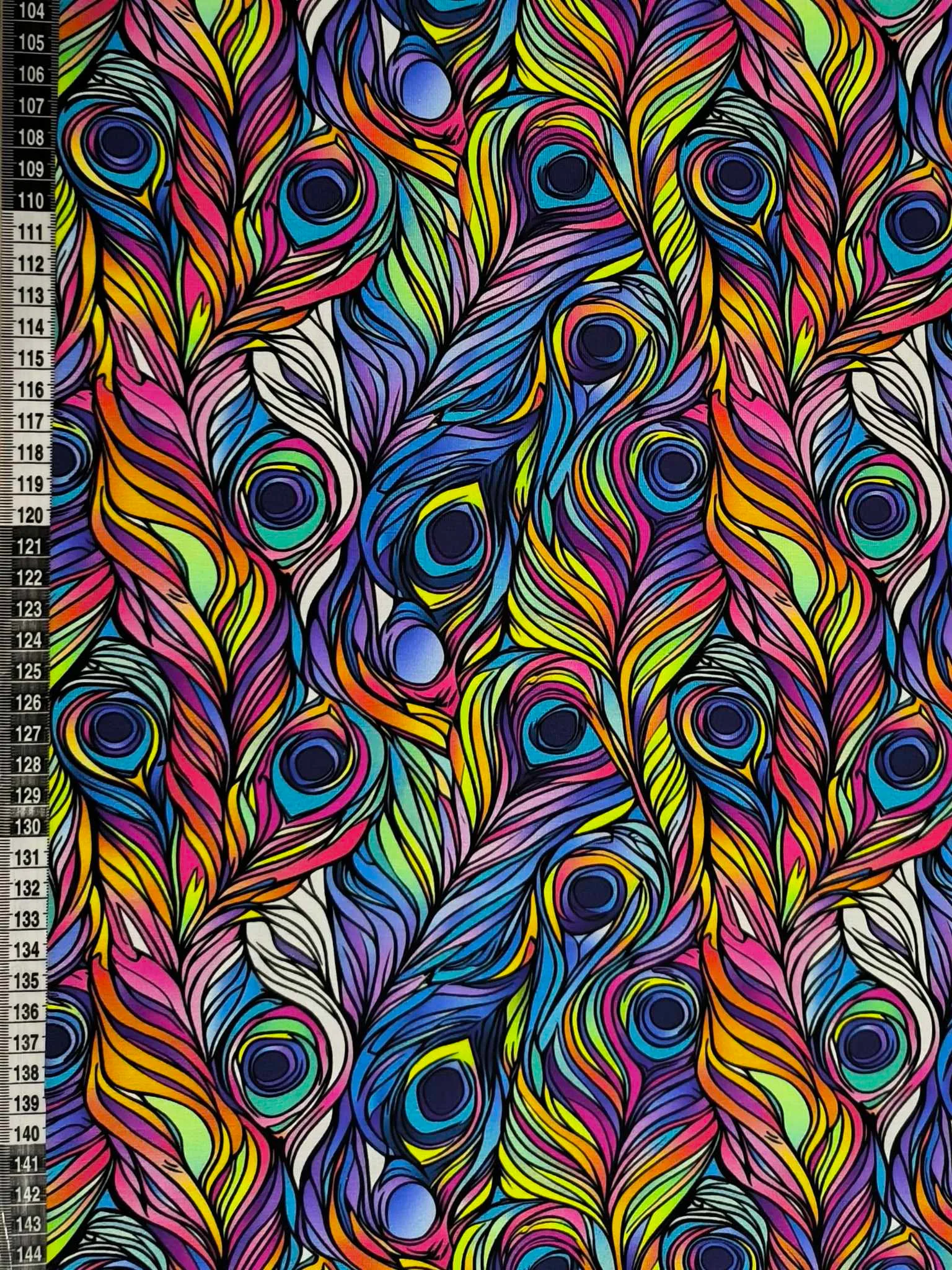 Peacock Swirls Jersey Fabric £16.50pm - Image 2