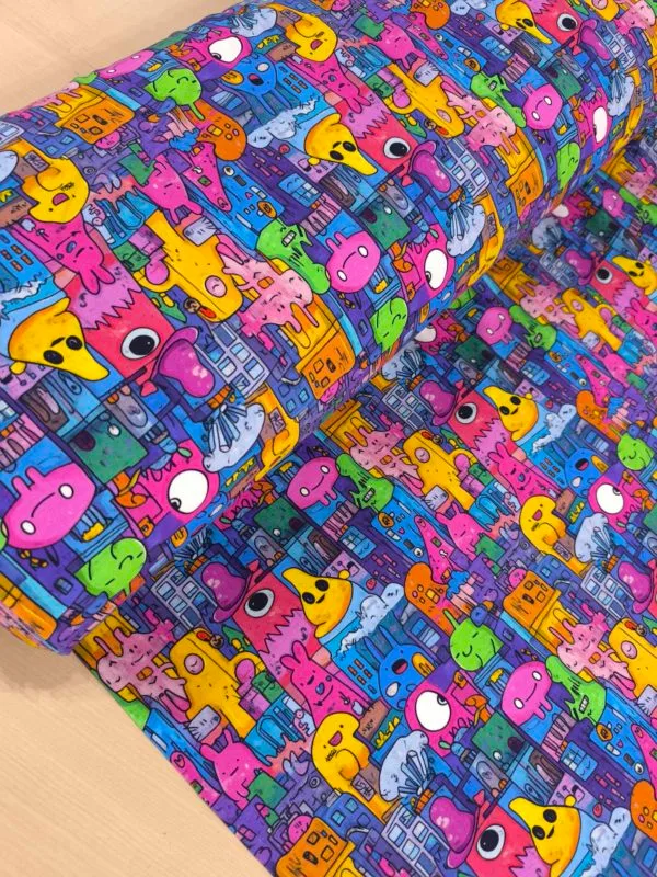 City Monsters Jersey Fabric £16.50pm - Image 3