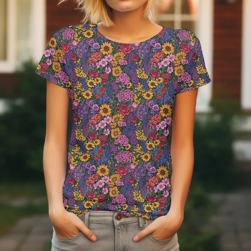 1.4m Piece Flower Medley Jersey Fabric - Image 10