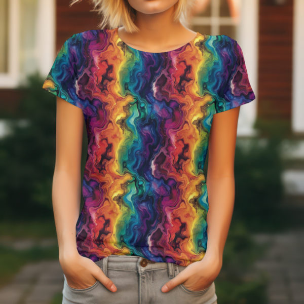Rainbow Geode Jersey Fabric £16.50pm - Image 7
