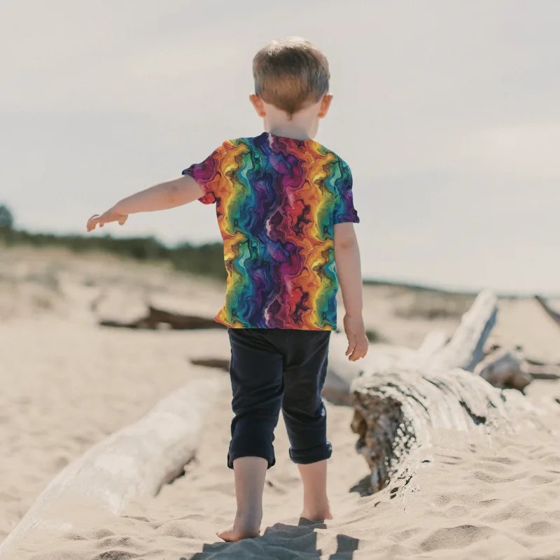 0.75m Piece Rainbow Geode Jersey Fabric - Image 8