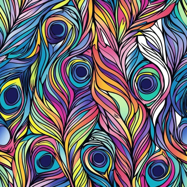PREORDER due May 2025 Peacock Swirls Jersey Fabric £16.50pm