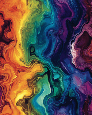 PREORDER due May 2025 Rainbow Geode Jersey Fabric £16.50pm