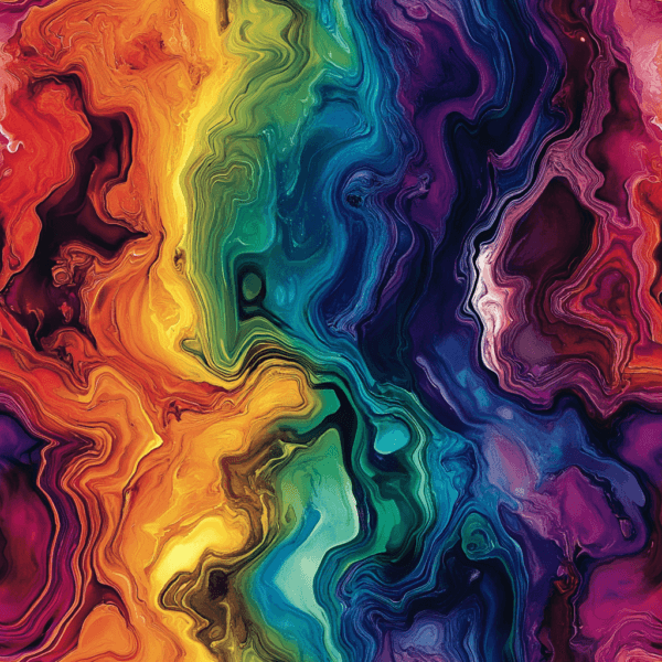 PREORDER due May 2025 Rainbow Geode Jersey Fabric £16.50pm