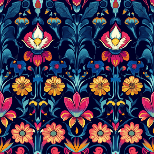 PREORDER Due May 2025 Symmetrical Flower French Terry Fabric £18pm