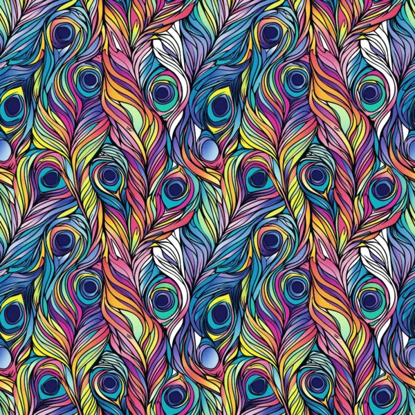 PREORDER due May 2025 Peacock Swirls Jersey Fabric £16.50pm - Image 2