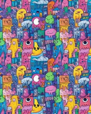 PREORDER due May 2025 City Monsters Jersey Fabric £16.50pm