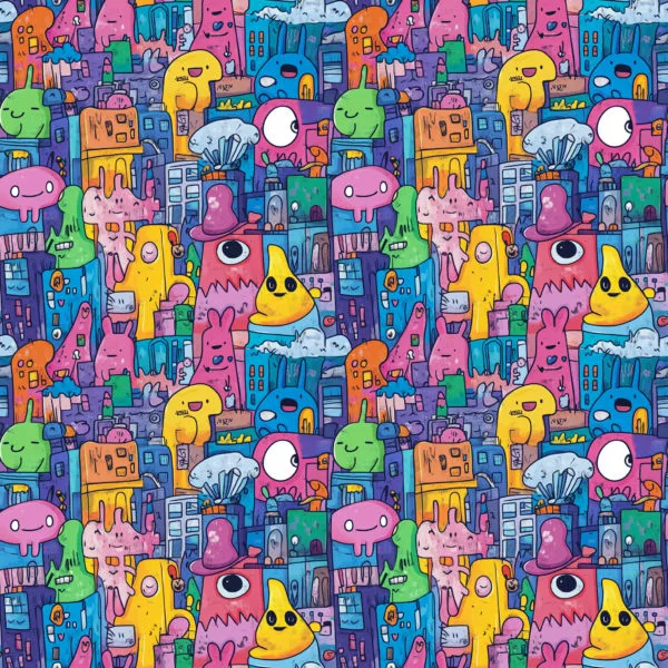 PREORDER due May 2025 City Monsters Jersey Fabric £16.50pm - Image 2