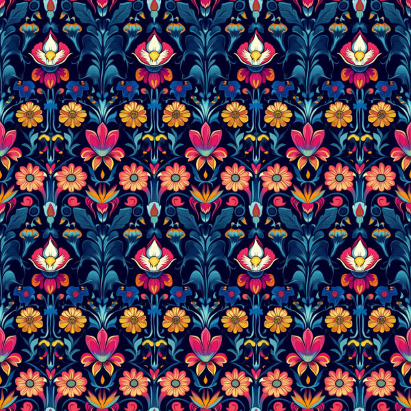 PREORDER Due May 2025 Symmetrical Flower French Terry Fabric £18pm 4