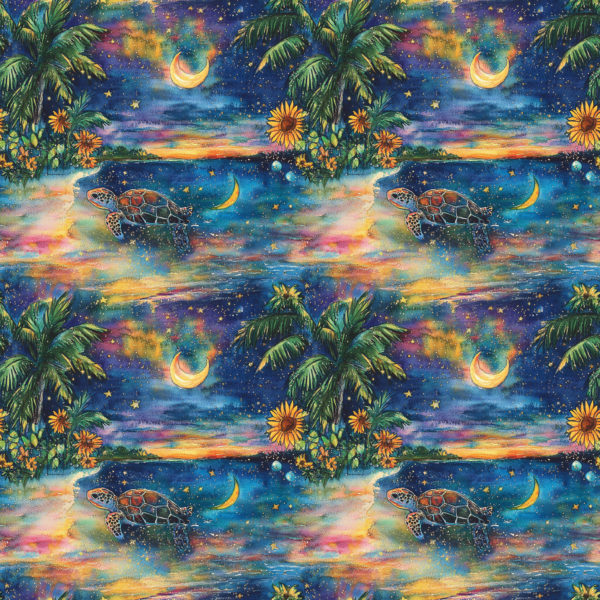 PREORDER due May 2025 Tropical Turtle Jersey Fabric £16.50pm 5